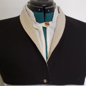black linen partlette by Faire Ladies Faire Lords