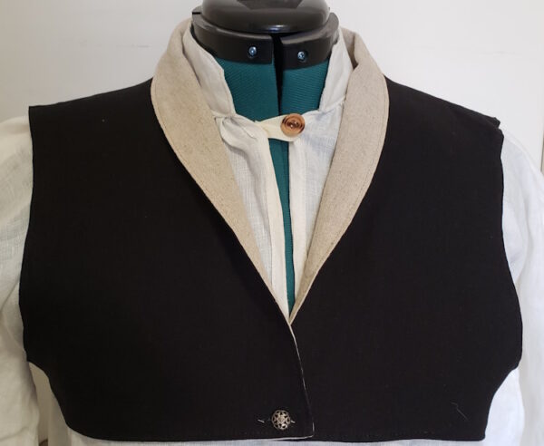 black linen partlette by Faire Ladies Faire Lords