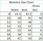 womens size chart