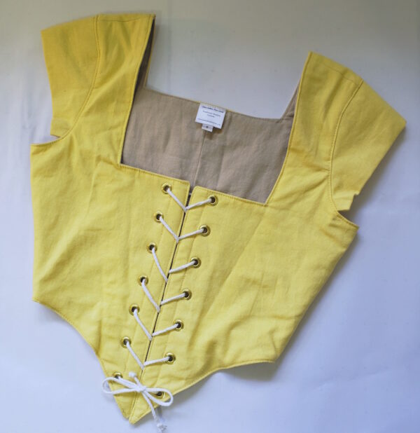 buttercup yellow linen bodice